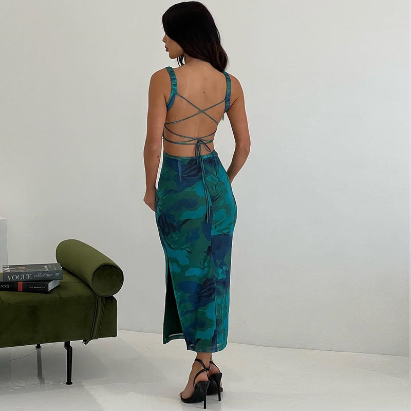 Robe midi bodycon dame avec bretelles réglables Chic und Stil