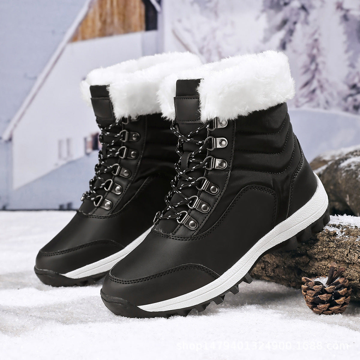 Bottes d'hiver imperméables pour femmes avec doublure en peluche Chic und Stil
