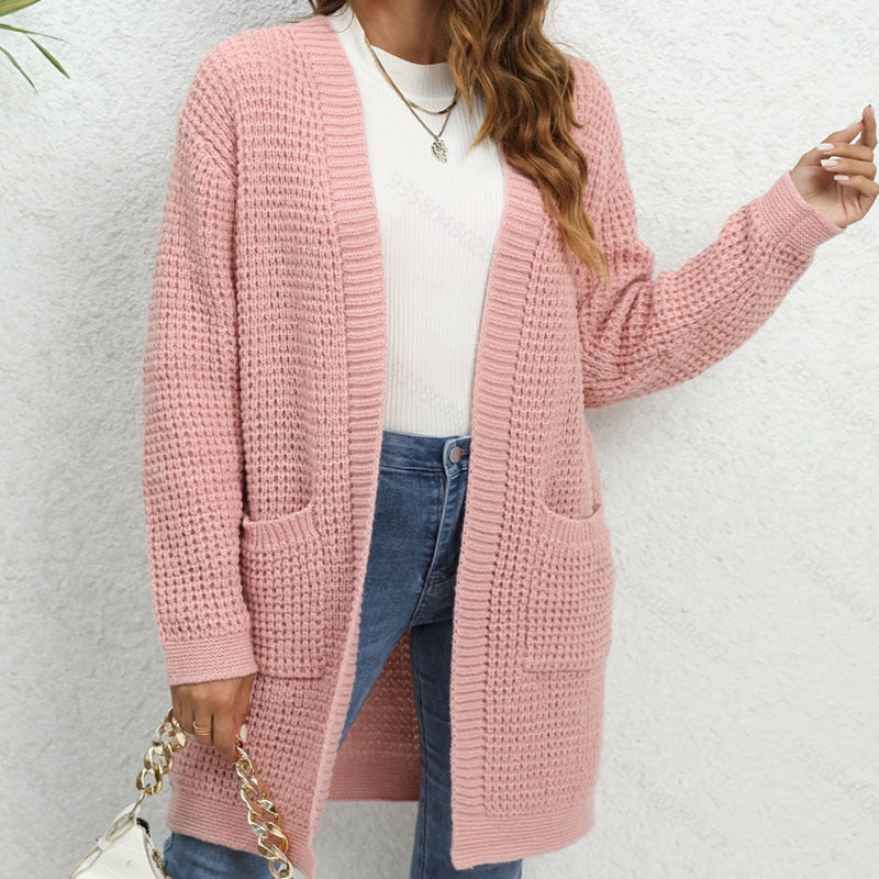 Cardigan en tricot pour femmes avec poches fixées et coupe décontractée Chic und Stil