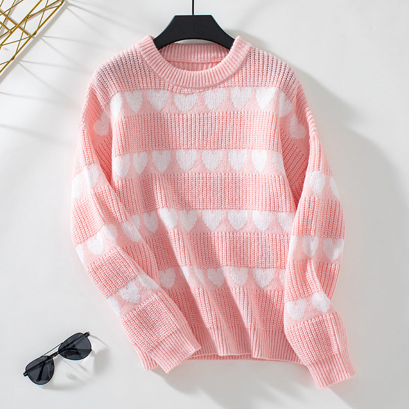 Pull femme confortable avec motif de cœurs Chic und Stil