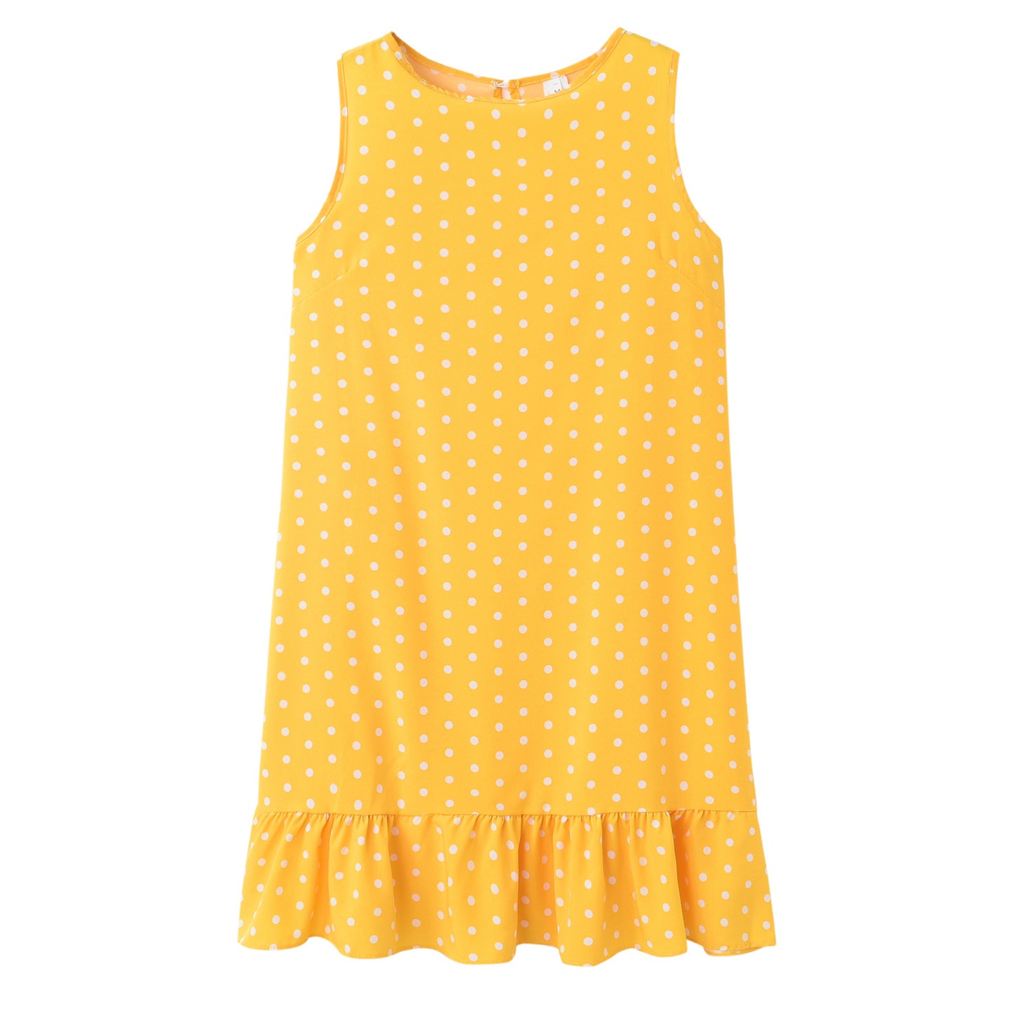 Robe shift à pois d'été pour femmes avec ourlet à volants Chic und Stil