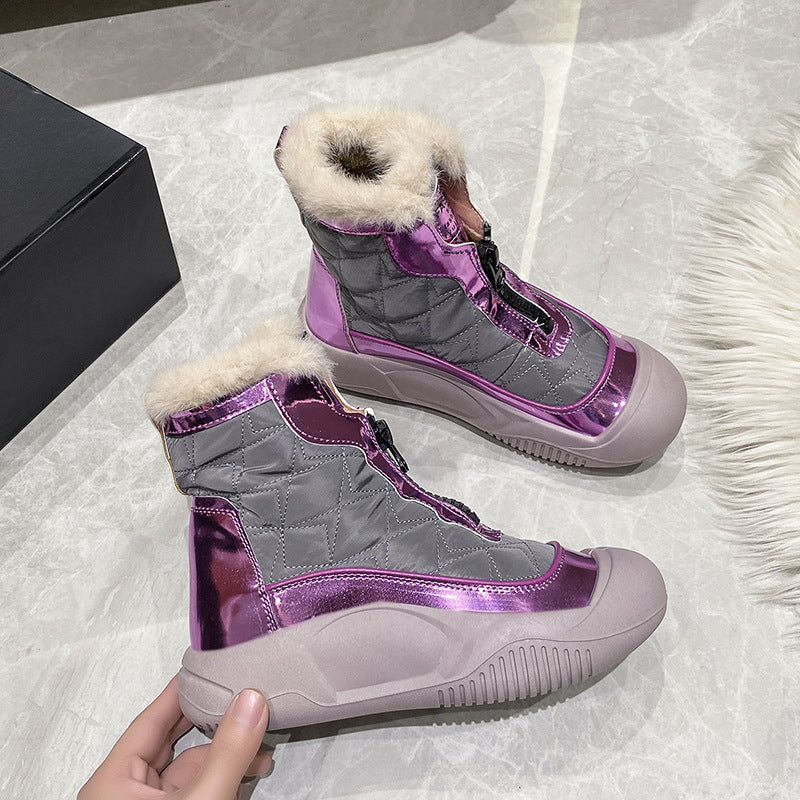 Bottes d'hiver isolées pour femmes avec doublure chaude confortable Chic und Stil