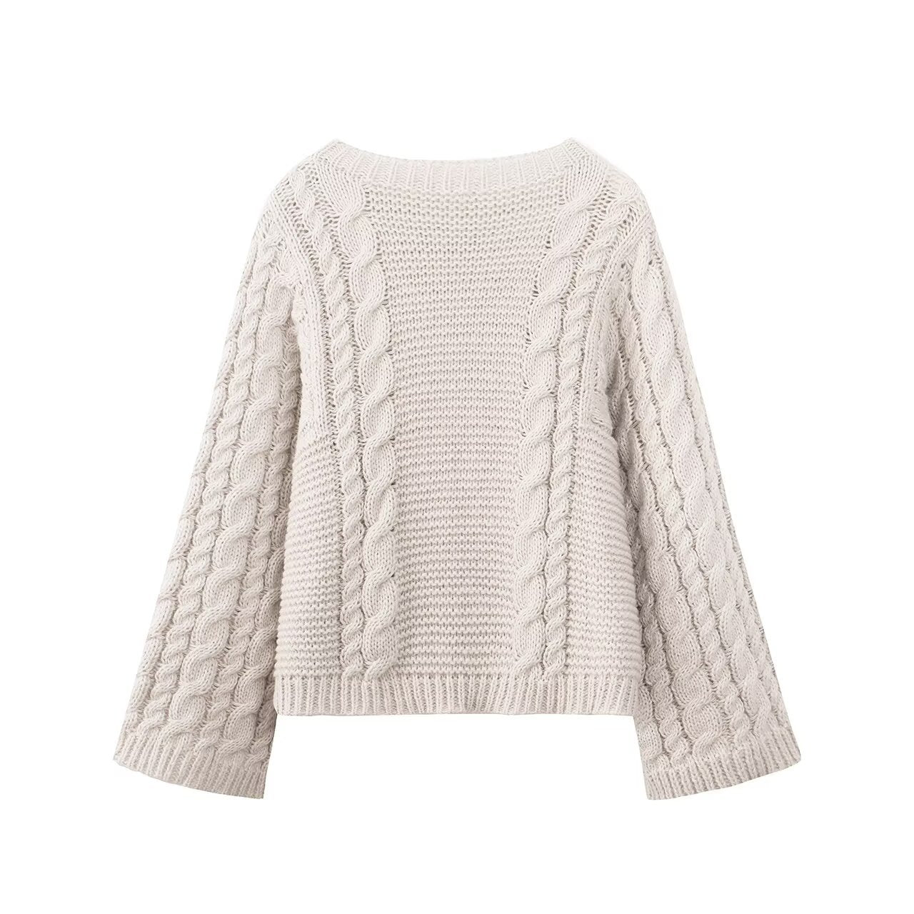 Pull en grosse maille pour femmes avec un design texturé et une coupe large Chic und Stil