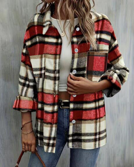 Chemise-jetée à carreaux décontractée pour femmes Chic und Stil