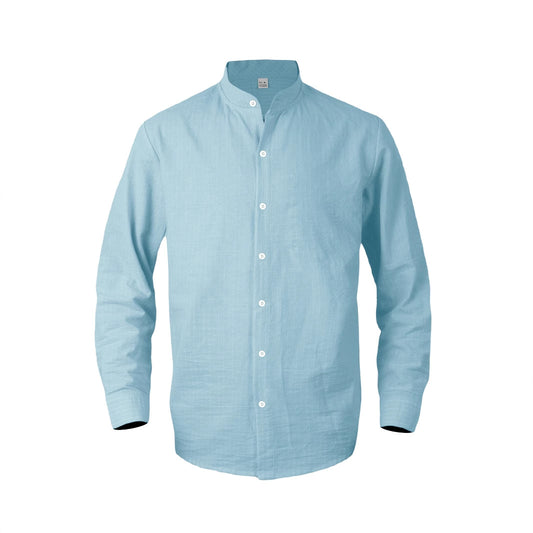 Chemise élégante pour hommes avec col montant et fines rayures Chic und Stil