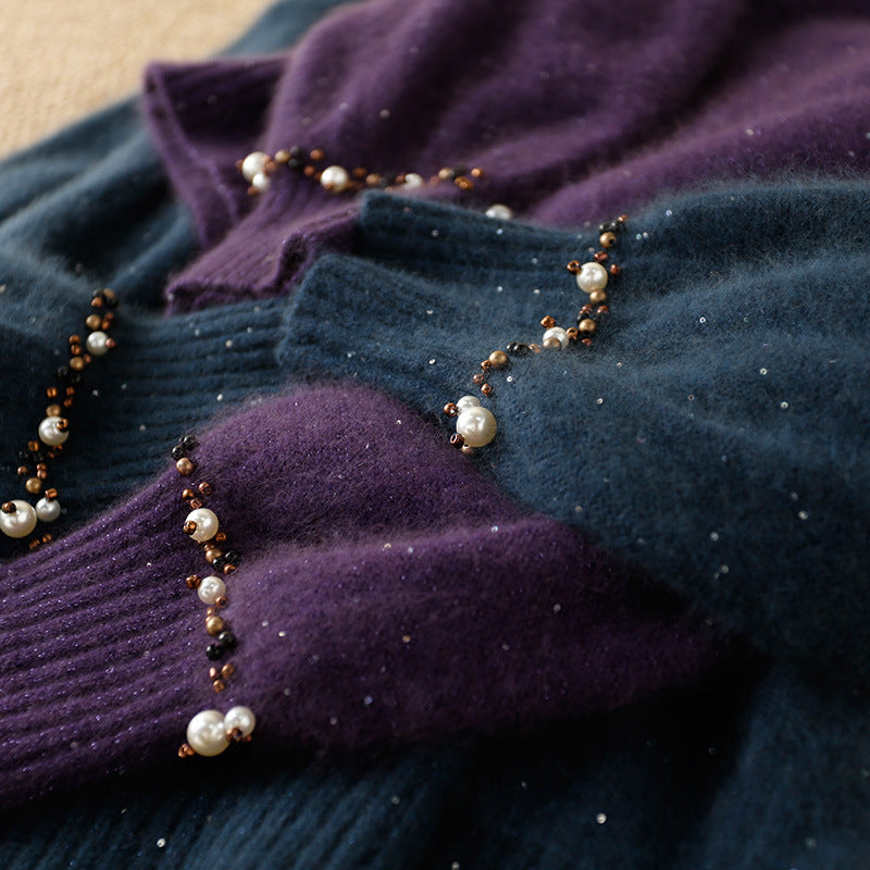 Pull en tricot scintillant Chic und Stil pour femmes