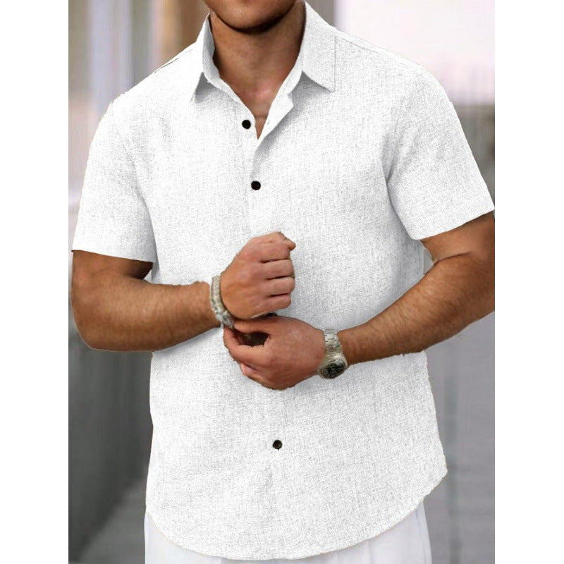 Chemise à manches courtes pour hommes en tissu texturé Chic und Stil