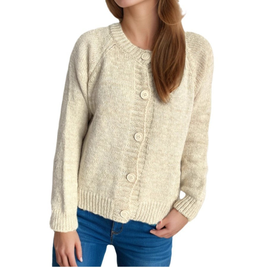 Cardigan tricot décontracté pour femmes avec grands détails de boutons et matériau doux Chic und Stil