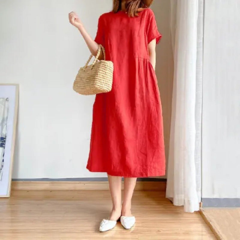 Robe midi longue décontractée pour femme avec poches Chic und Stil