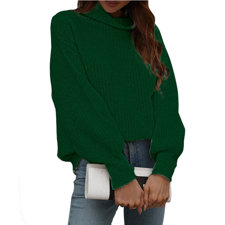 Pull en tricot pour femmes avec coupe ample et col roulé à la mode Chic und Stil