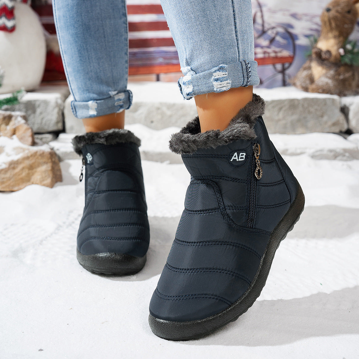 Bottes d'hiver pour femmes avec zip pratique et doublure intérieure douillette Chic und Stil
