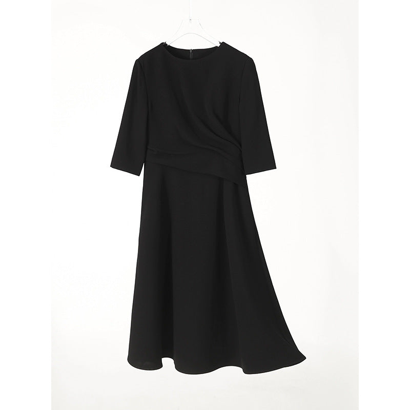 Robe midi évasée en A pour femme avec manches courtes Chic und Stil