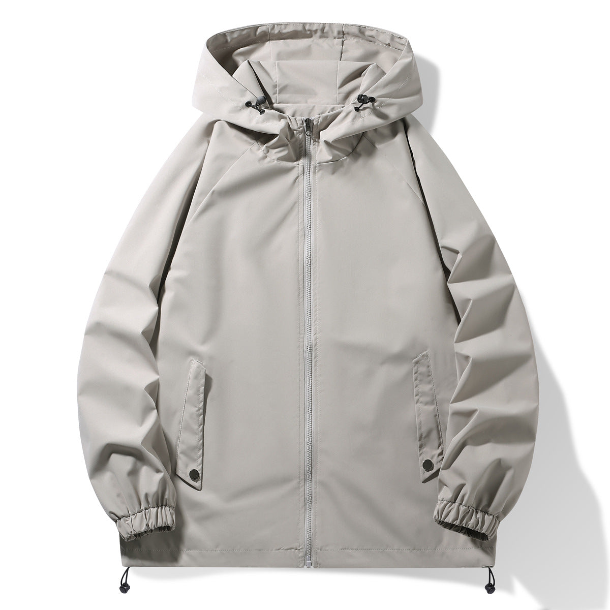 Functional men's jacket with adjustable hood collar and elastic sleeve cuffs Chic and Style