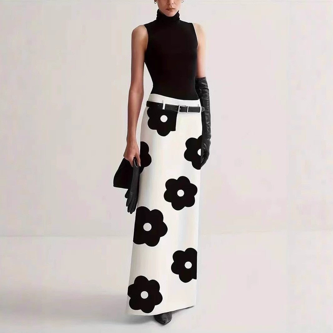 Jupe maxi dames avec motif floral et silhouette élégante Chic und Stil