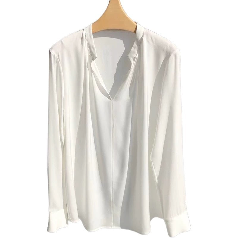 Chemisier long à manches pleates élégant pour femmes Chic und Stil