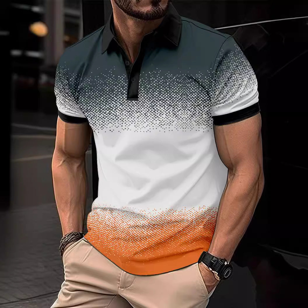 Chemise Polo Dynamique Dégradé pour Hommes Chic und Stil
