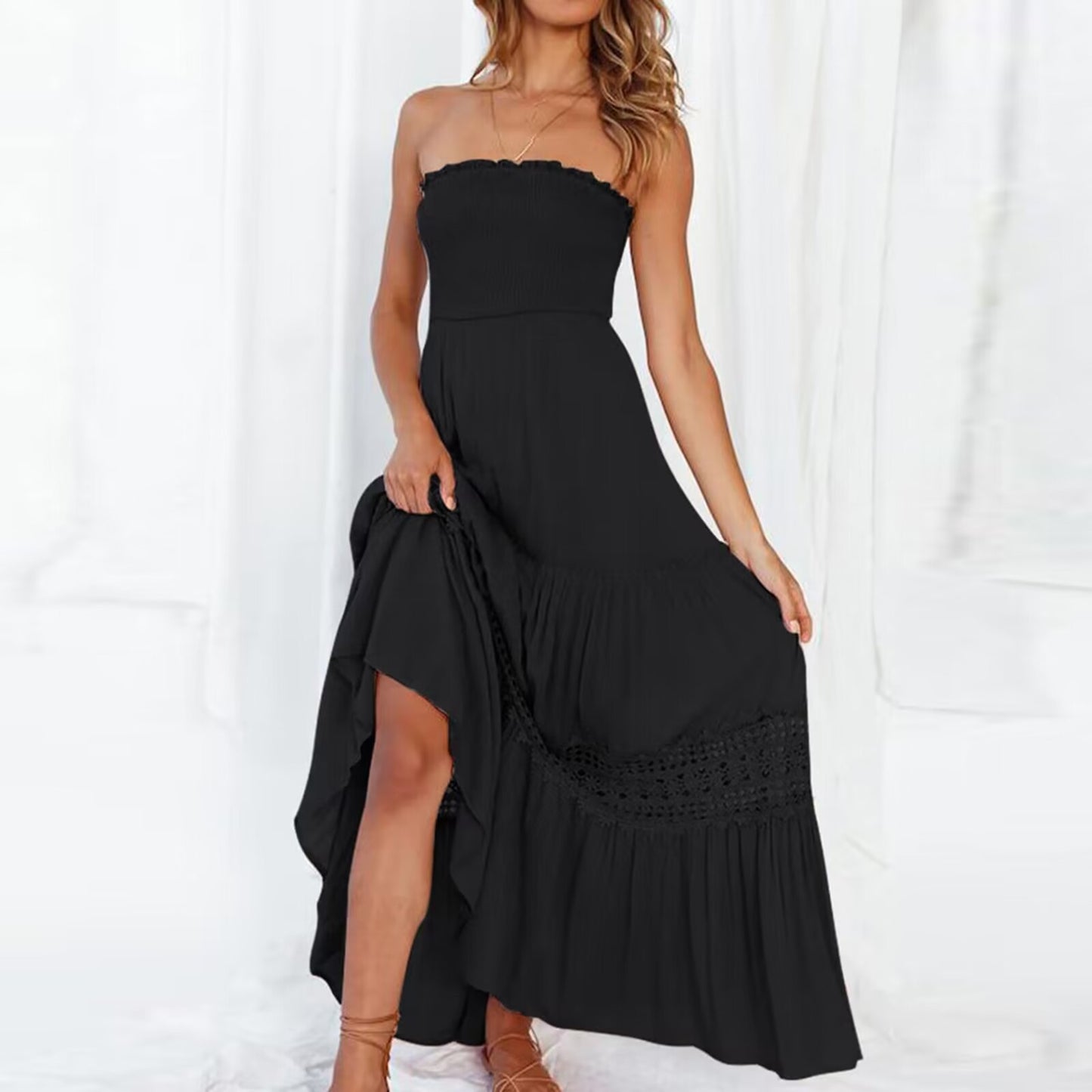 Women's Sleeveless Bohemian Maxi Dress Chic and Style