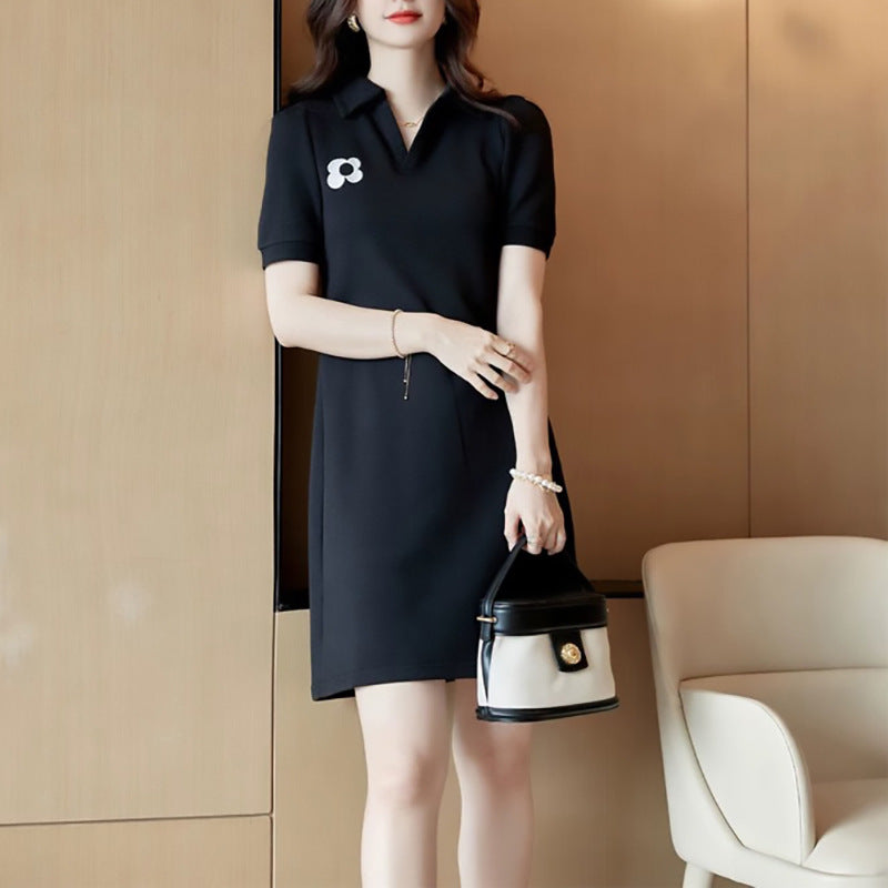 Robe Mini à Col Polo pour Femmes Chic und Stil