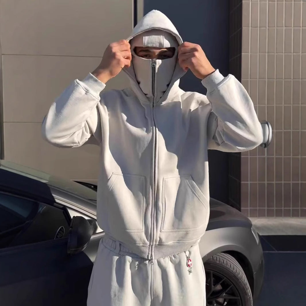 Veste à capuche pour femmes avec protection du visage intégrée et zip pratique Chic und Stil