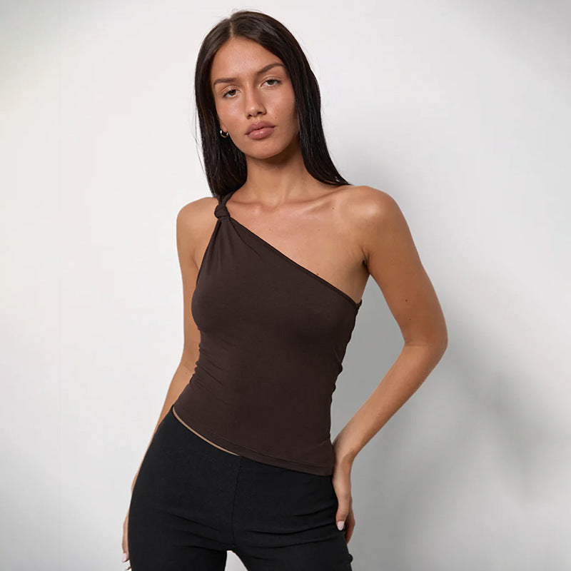 Top asymétrique pour femmes avec une épaule Chic und Stil