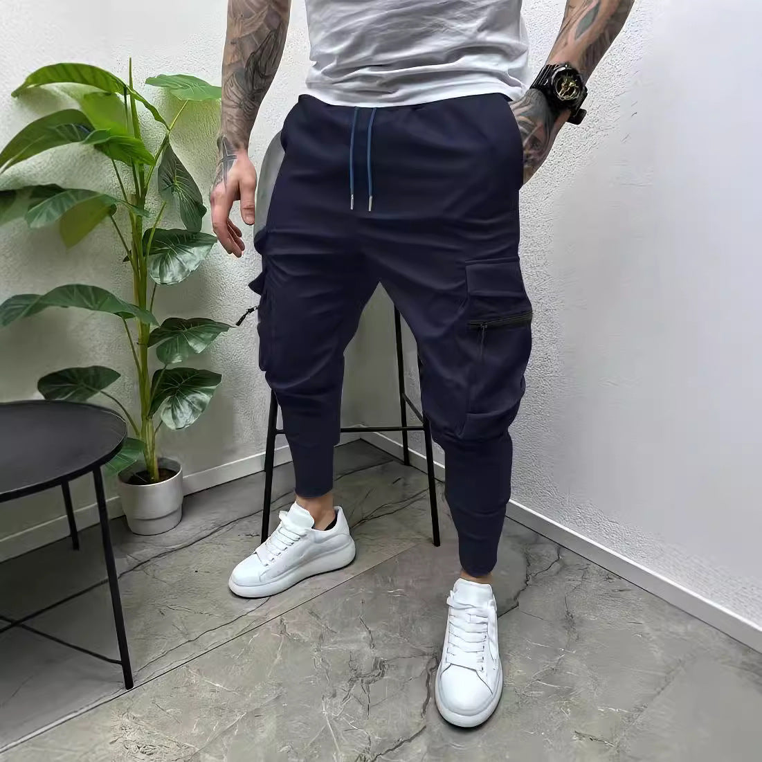 Pantalon de jogging cargo fuselé pour hommes Chic und Stil