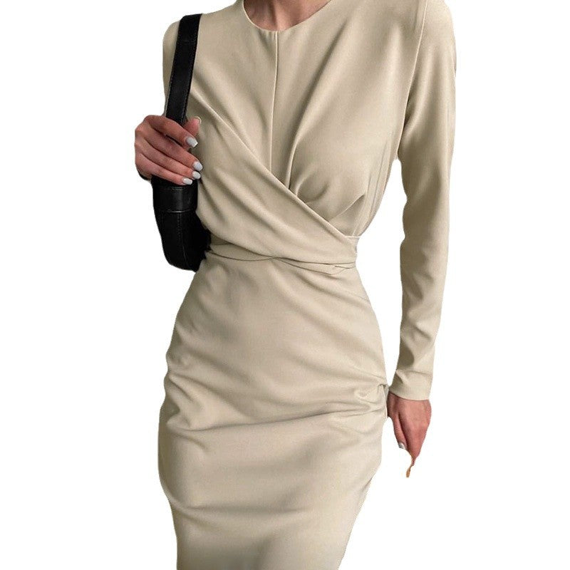 Robe portefeuille ajustée pour femmes avec manches longues et coupe élégante Chic und Stil