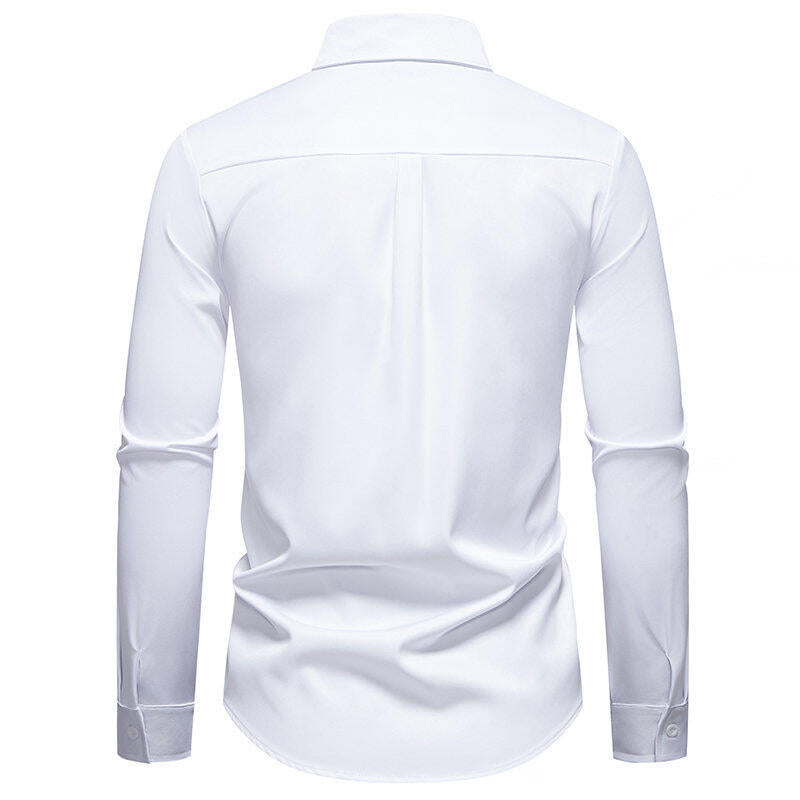 Chemise à manches longues élégante brodée pour hommes Chic und Stil