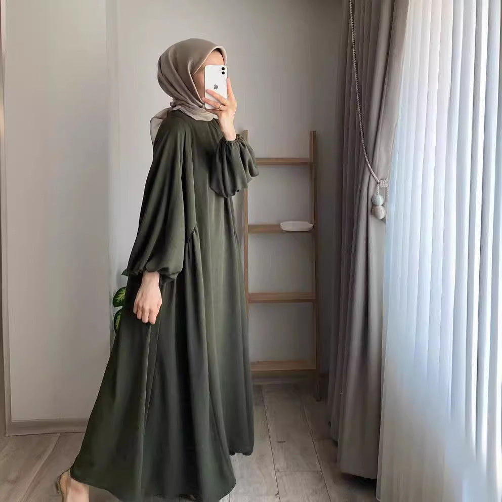 Robe maxi élégante pour dames avec des manches volumineuses et une coupe fluide Chic und Stil