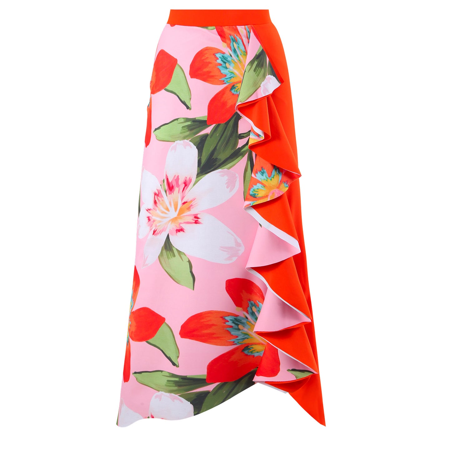Maillot de bain femme avec un design floral créatif et une élégante jupe enveloppante Chic und Stil