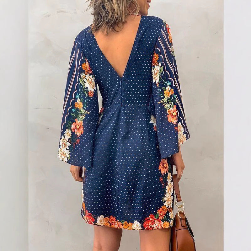 Robe mini à manches évasées inspirée bohème Chic und Stil