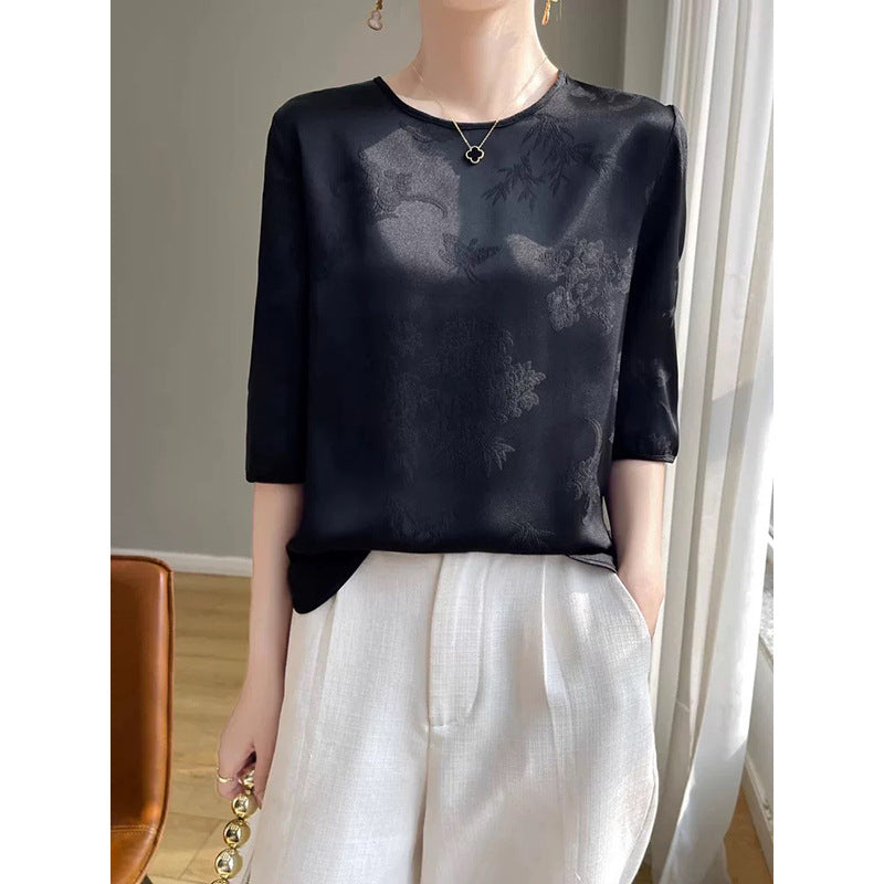 Blouse décontractée brodée pour femmes Chic und Stil