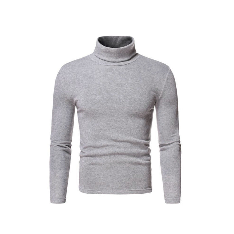 Hommes Haut de gamme Haut à col roulé en matériau élastique Chic und Stil