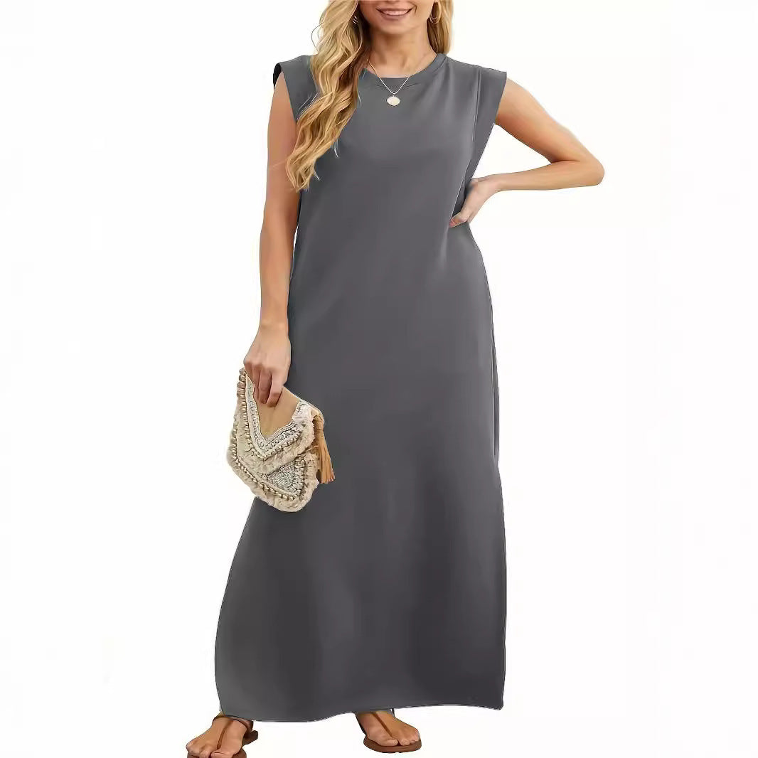 Robe maxi décontractée pour femme avec design à manches courtes Chic und Stil