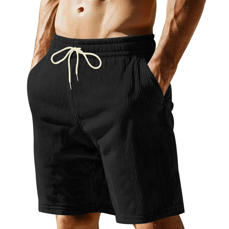 Shorts de sport pour hommes respirants avec taille élastique et cordon de serrage Chic und Stil