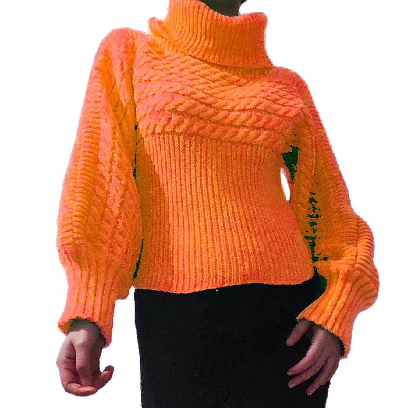 Pull en tricot pour femmes avec col montant et design structuré Chic und Stil