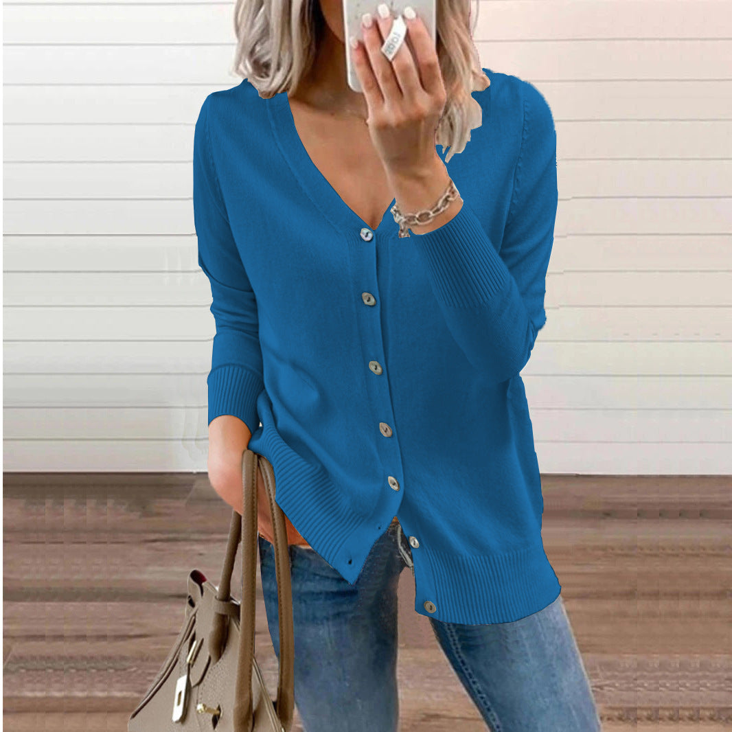 Cardigan pour dames avec des devant boutonnables et décolleté en V Chic und Stil