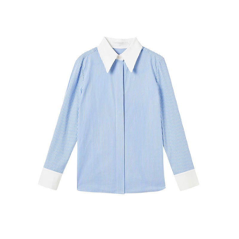 Chemise à boutons rayée décontractée pour femmes Chic und Stil