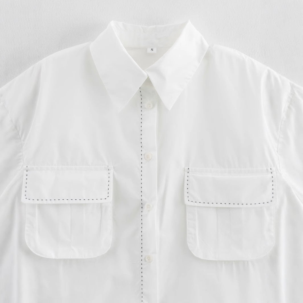 Chemisier pour femmes avec coupe décontractée et poches poitrine pratiques Chic und Stil