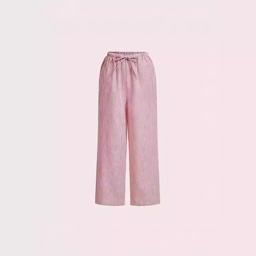 Pantalon d'été décontracté pour femmes avec poches latérales et taille élastique Chic und Stil