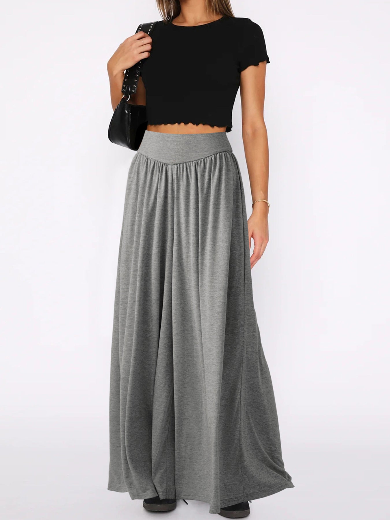 Jupe maxi aérienne pour femmes avec coupe ample et taille élastique Chic und Stil
