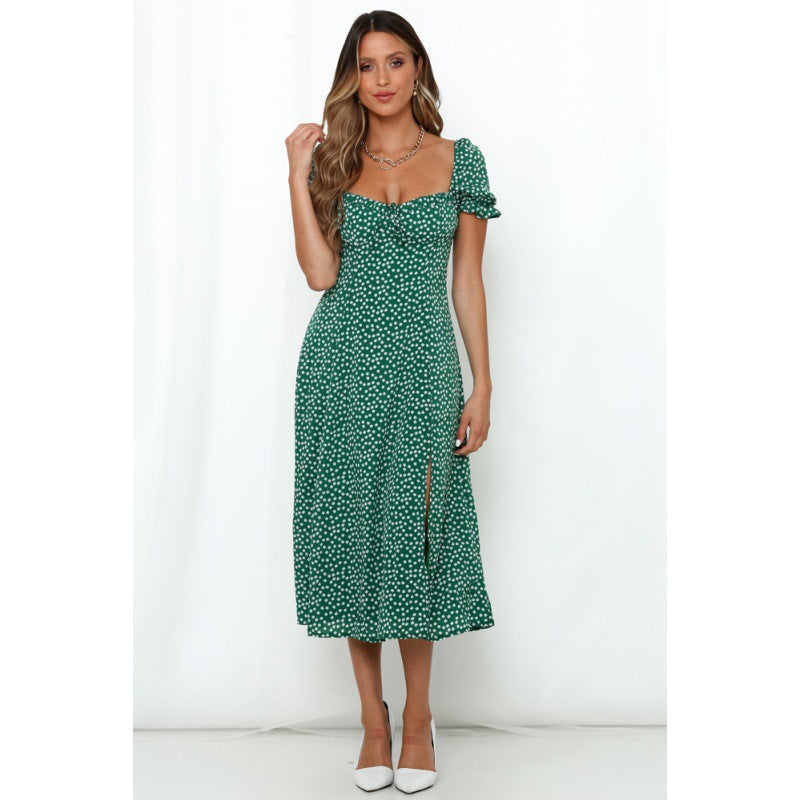 Robe maxi élégante évasée pour femmes avec fentes latérales Chic und Stil