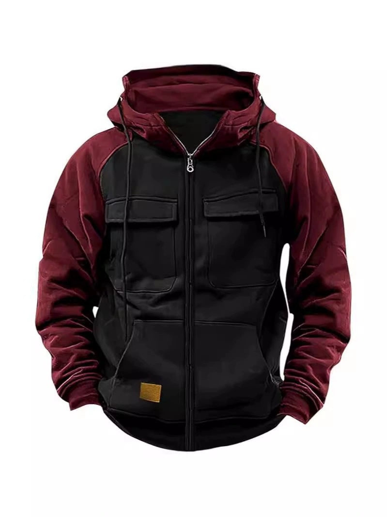 Veste à capuche sportive pour hommes avec poches pratiques et fermeture éclair Chic und Stil