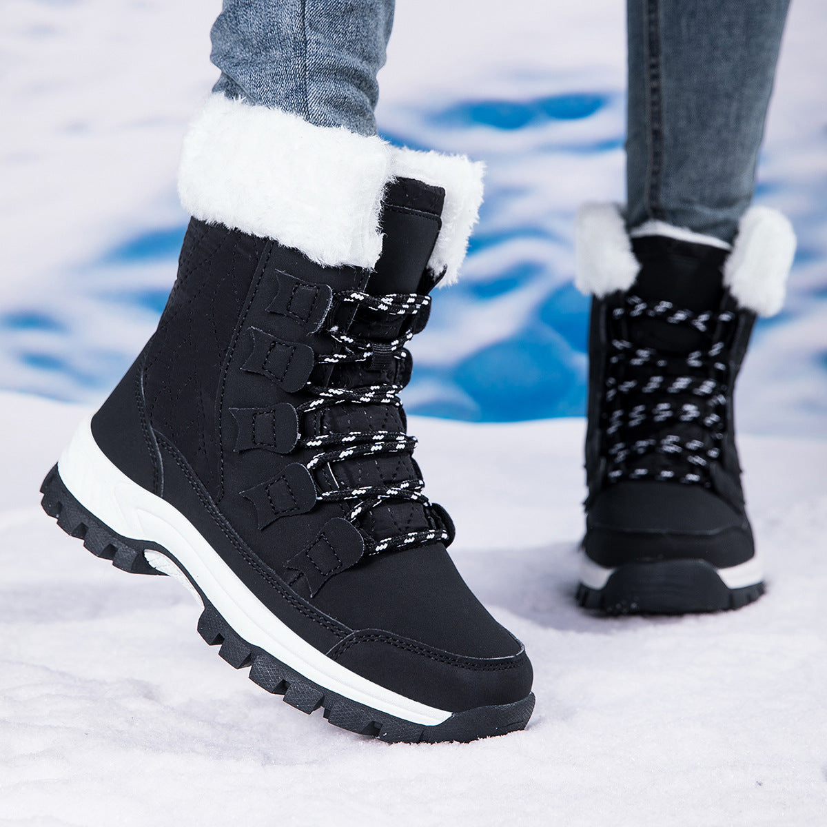 Bottes d'hiver isolées pour femmes avec semelle antidérapante et doublure intérieure douce Chic und Stil