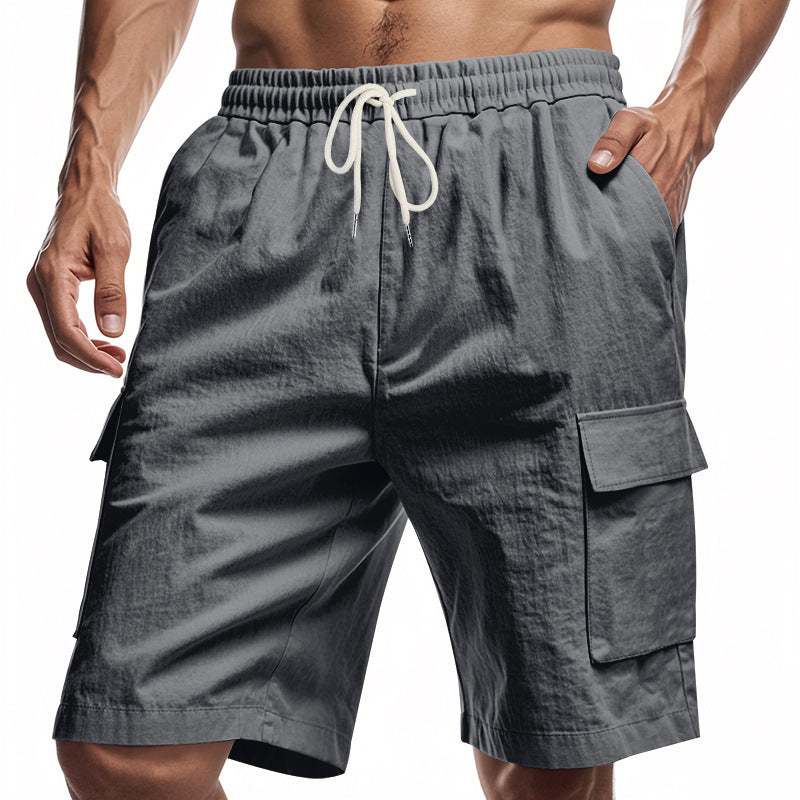 Shorts cargo décontractées pour hommes avec ceinture élastique et poches latérales pratiques Chic und Stil