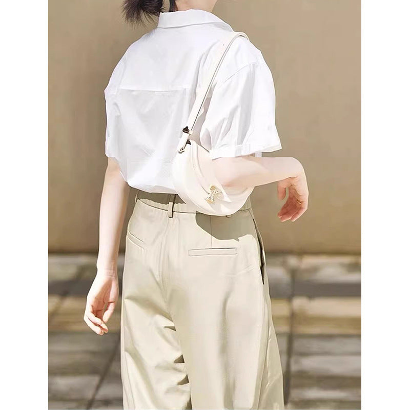 Pantalons amples taille haute pour femmes Chic und Stil