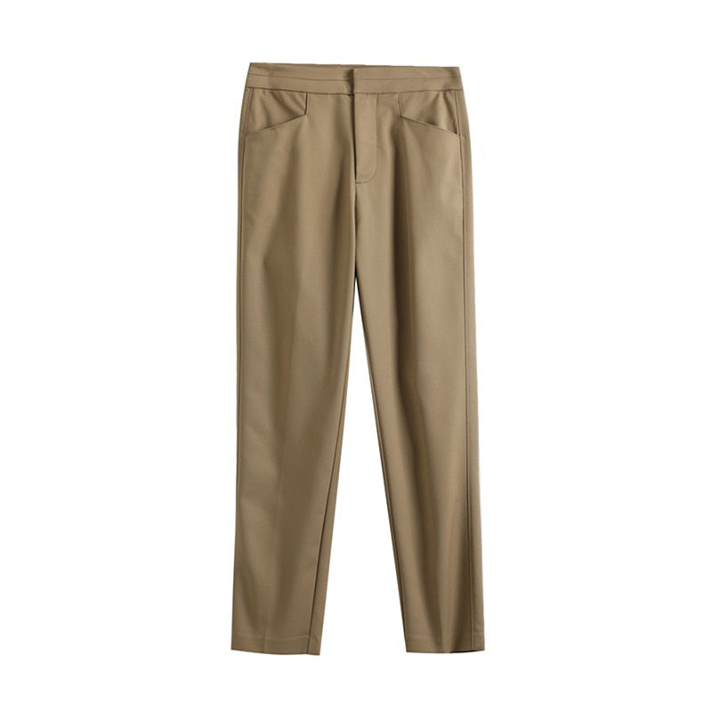 Pantalons ajustés taille haute pour femmes avec détails de poches Chic und Stil