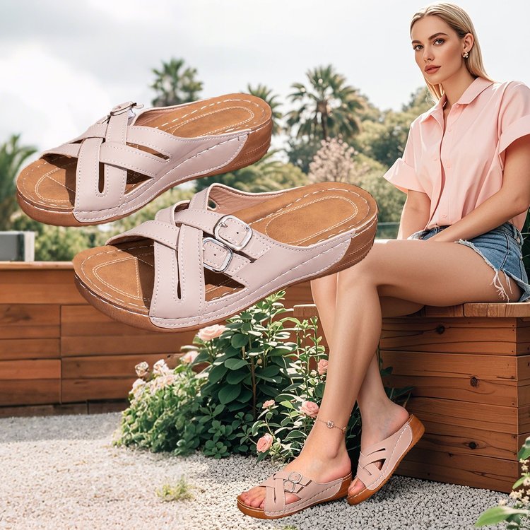 Sandales dames avec semelle confortable et sangles réglables Chic und Stil