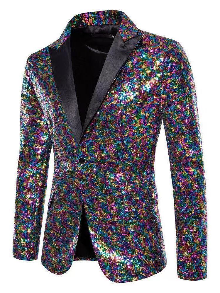 Blazer élégant en sequins pour hommes avec des accents décoratifs raffinés Chic und Stil