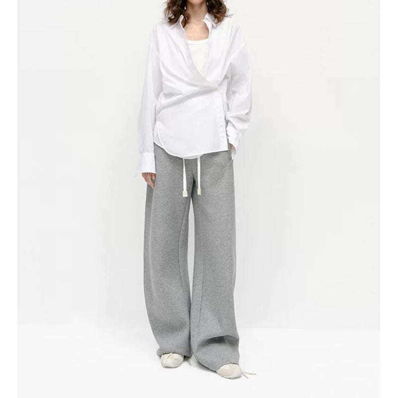 Blouse à boutons asymétrique pour femmes Chic und Stil