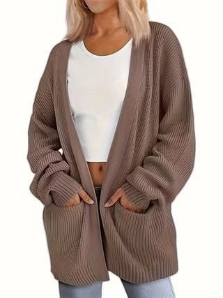 Cardigan tricot décontracté pour femmes avec coupe oversize et poches pratiques Chic und Stil